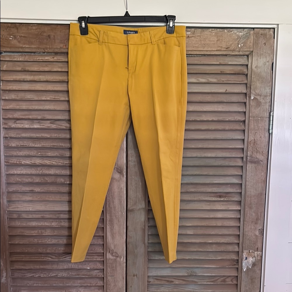Vibrant Yellow Slim-Fit Pants